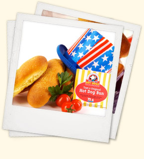 Tom's Original Hot Dogs und Uncle Sam Zylinder