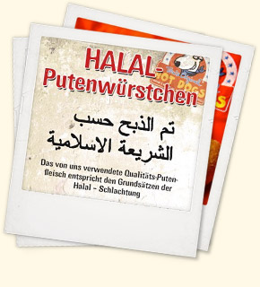 koschere Halal Putenwürstchen 